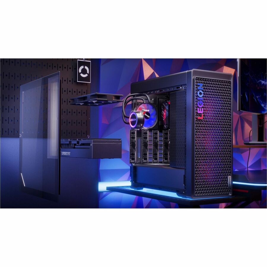 Lenovo Legion Tower 7i Gaming PC – Intel Core Ultra 7 265KF (20-Core, 5.5GHz), NVIDIA GeForce RTX 5080 16GB GDDR7, 32GB DDR5, 1TB SSD, 360mm Liquid Cooling, Thunderbolt 4, Windows 11 Pro