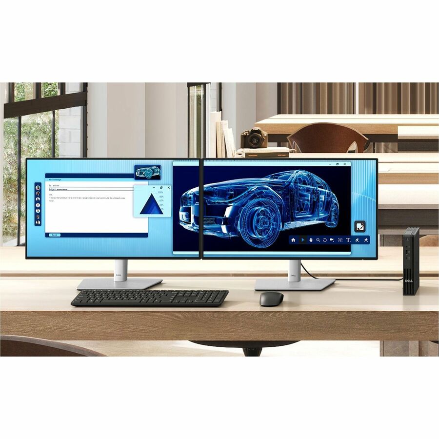 Dell Pro Micro QBM1250 AI Desktop PC – Intel Core Ultra 7 265 vPro (20-Core, NPU), 32GB DDR5, 1TB SSD, Windows 11 Pro