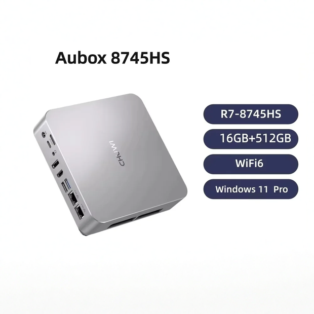Chuwi Ryzen 7 Pro Mini PC | 16GB DDR5 512GB Sleek Workstation