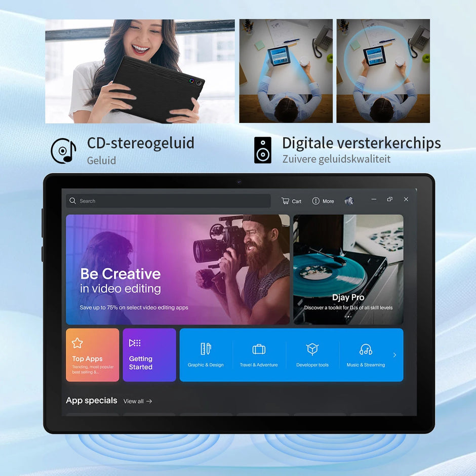 Pro-Grade 10.1-Inch Android 15 Smart Tablet Bundle