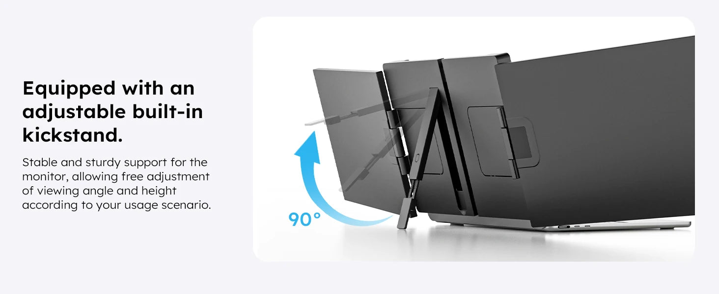 Portable 15.6-Inch Dual Monitor Extender for Laptops | 1080P FHD IPS Display Panel