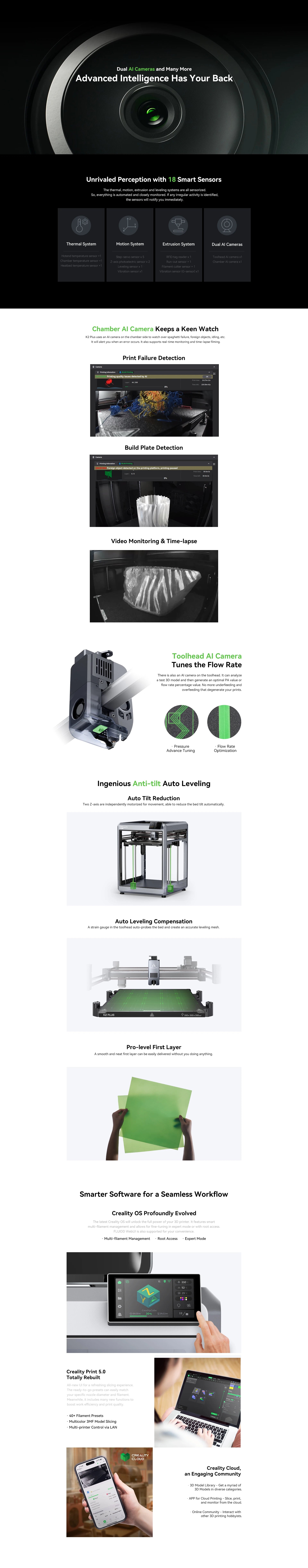 Creality K2 Plus Combo High-Speed Multi-Color 3D Printer