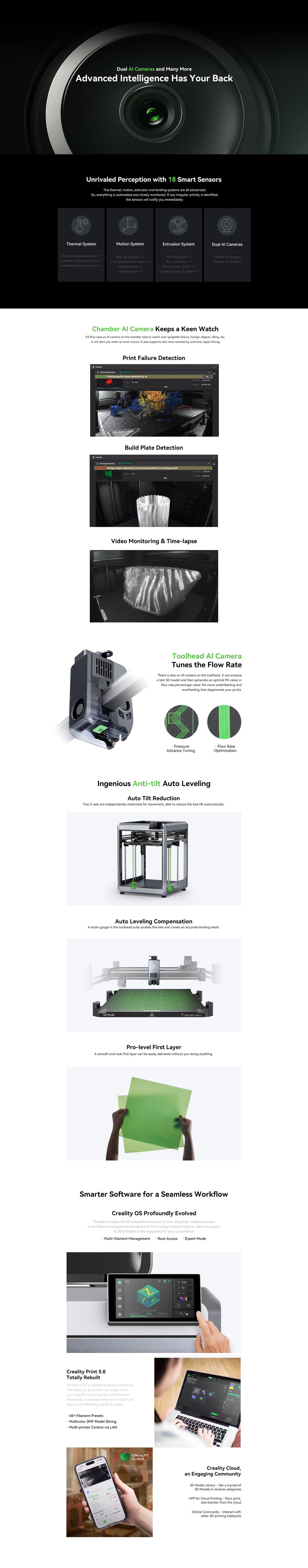 Creality K2 Plus Combo High-Speed Multi-Color 3D Printer