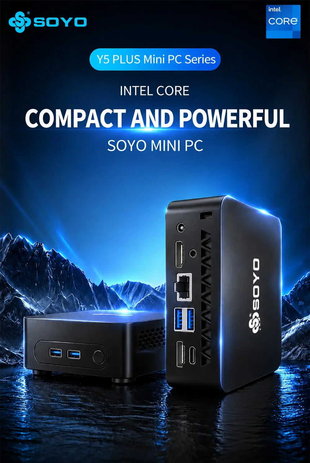 SOYO Intel Core i7 Mini PC | 8GB RAM Workstation Desktop