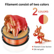 Dual-color Silk PLA Filament 1.75mm 2 Color Coextrusion Glossy 3D Printer Filament PLA, 3kg/pack 1kg each spool