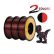 Dual-color Silk PLA Filament 1.75mm 2 Color Coextrusion Glossy 3D Printer Filament PLA, 3kg/pack 1kg each spool