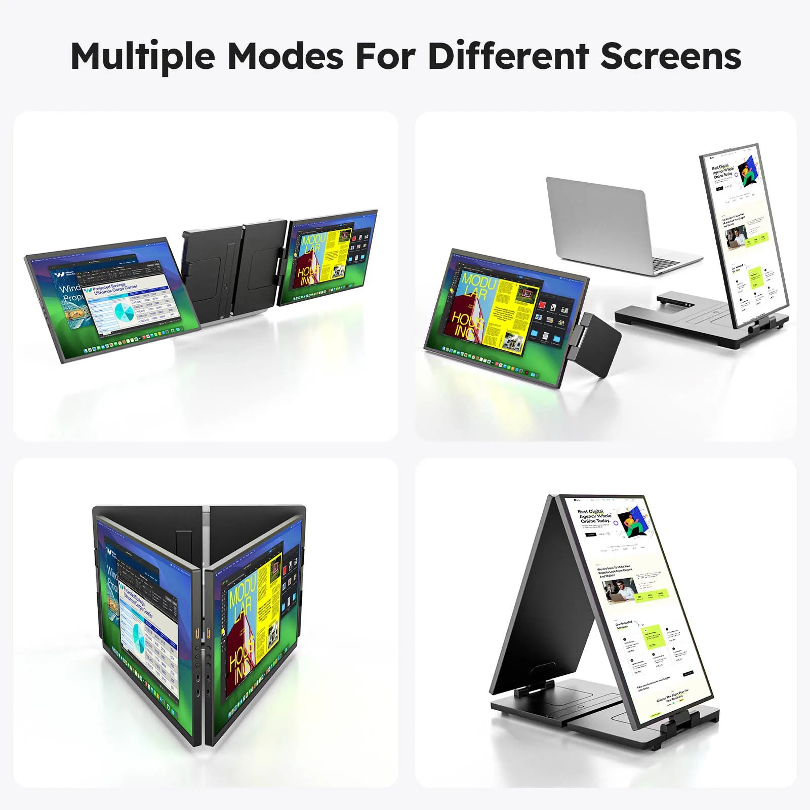 Portable 15.6-Inch Dual Monitor Extender for Laptops | 1080P FHD IPS Display Panel
