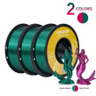 Dual-color Silk PLA Filament 1.75mm 2 Color Coextrusion Glossy 3D Printer Filament PLA, 3kg/pack 1kg each spool