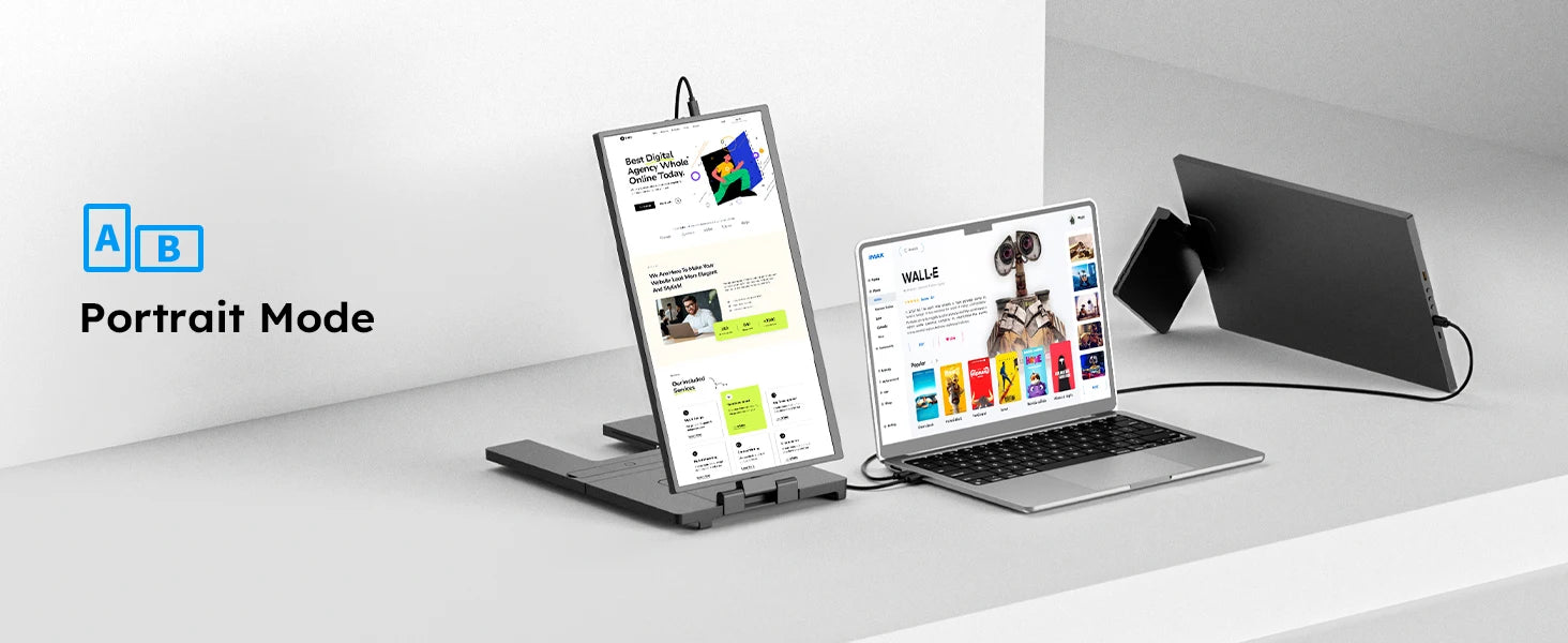 Portable 15.6-Inch Dual Monitor Extender for Laptops | 1080P FHD IPS Display Panel