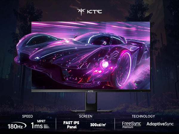 KTC 27-Inch Gaming Monitor | 180Hz Blazing Fast IPS 1080P Screen with 1ms Response