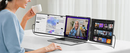 Portable 15.6-Inch Dual Monitor Extender for Laptops | 1080P FHD IPS Display Panel