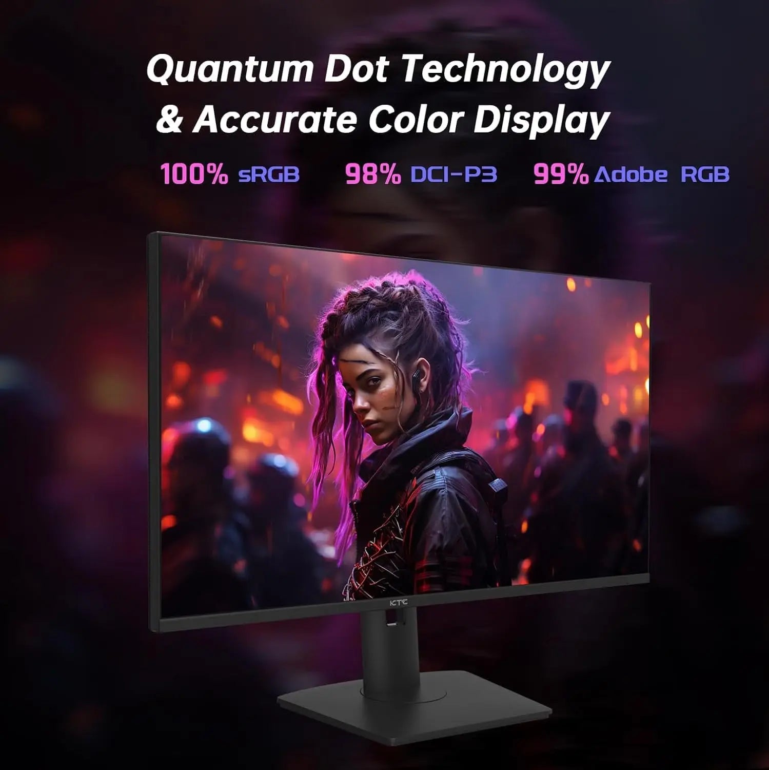 KTC 32-Inch 4K Gaming Monitor | Mini-LED Fast IPS 144Hz 1ms Screen with 45W Type-C
