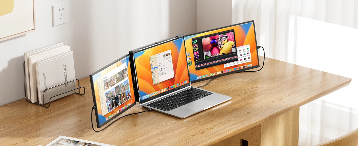 Portable 15.6-Inch Dual Monitor Extender for Laptops | 1080P FHD IPS Display Panel