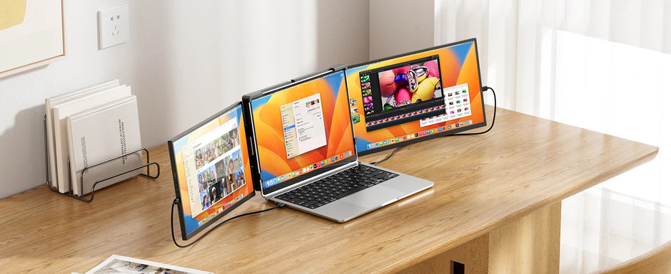 Portable 15.6-Inch Dual Monitor Extender for Laptops | 1080P FHD IPS Display Panel