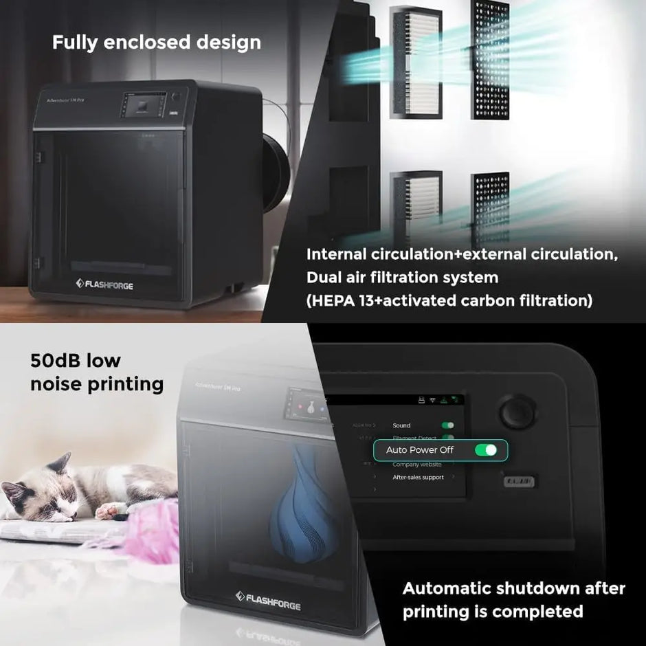 Flashforge Adventurer 5M Pro High-Speed Enclosed 3D Printer
