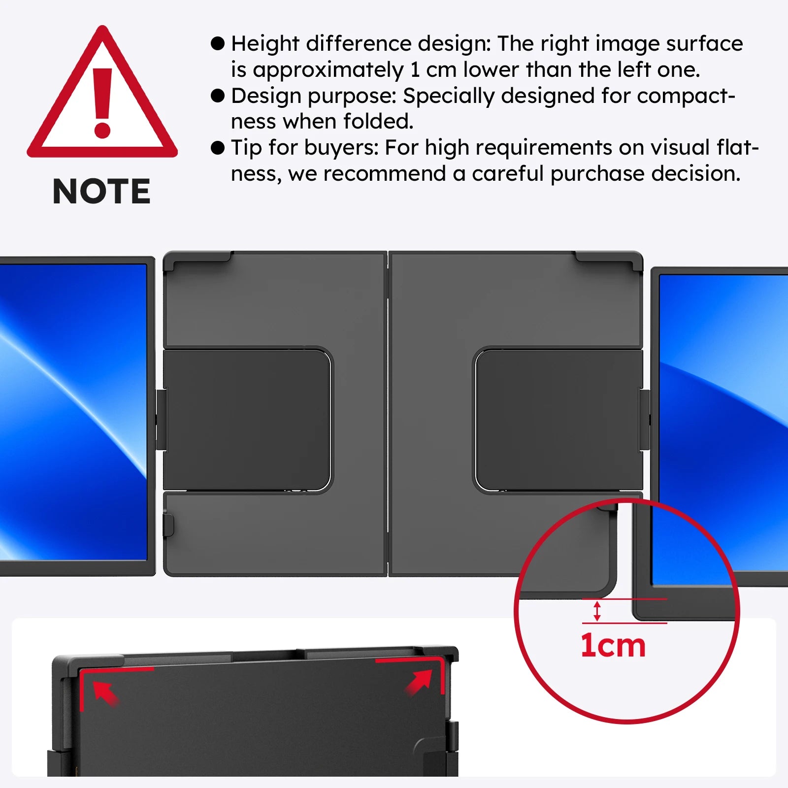 Portable 15.6-Inch Dual Monitor Extender for Laptops | 1080P FHD IPS Display Panel