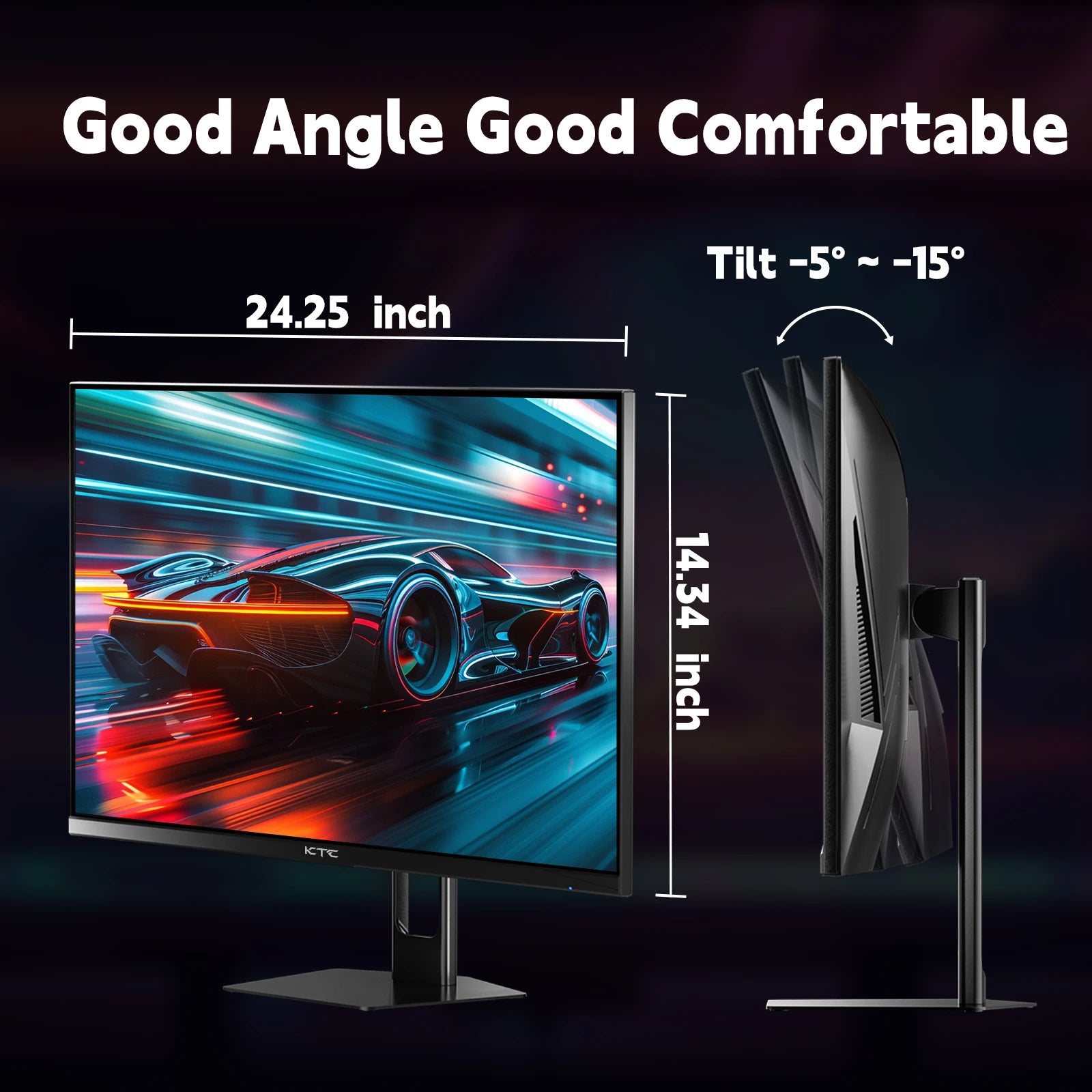 KTC 27-Inch Gaming Monitor | 180Hz Blazing Fast IPS 1080P Screen with 1ms Response