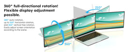 Portable 15.6-Inch Dual Monitor Extender for Laptops | 1080P FHD IPS Display Panel