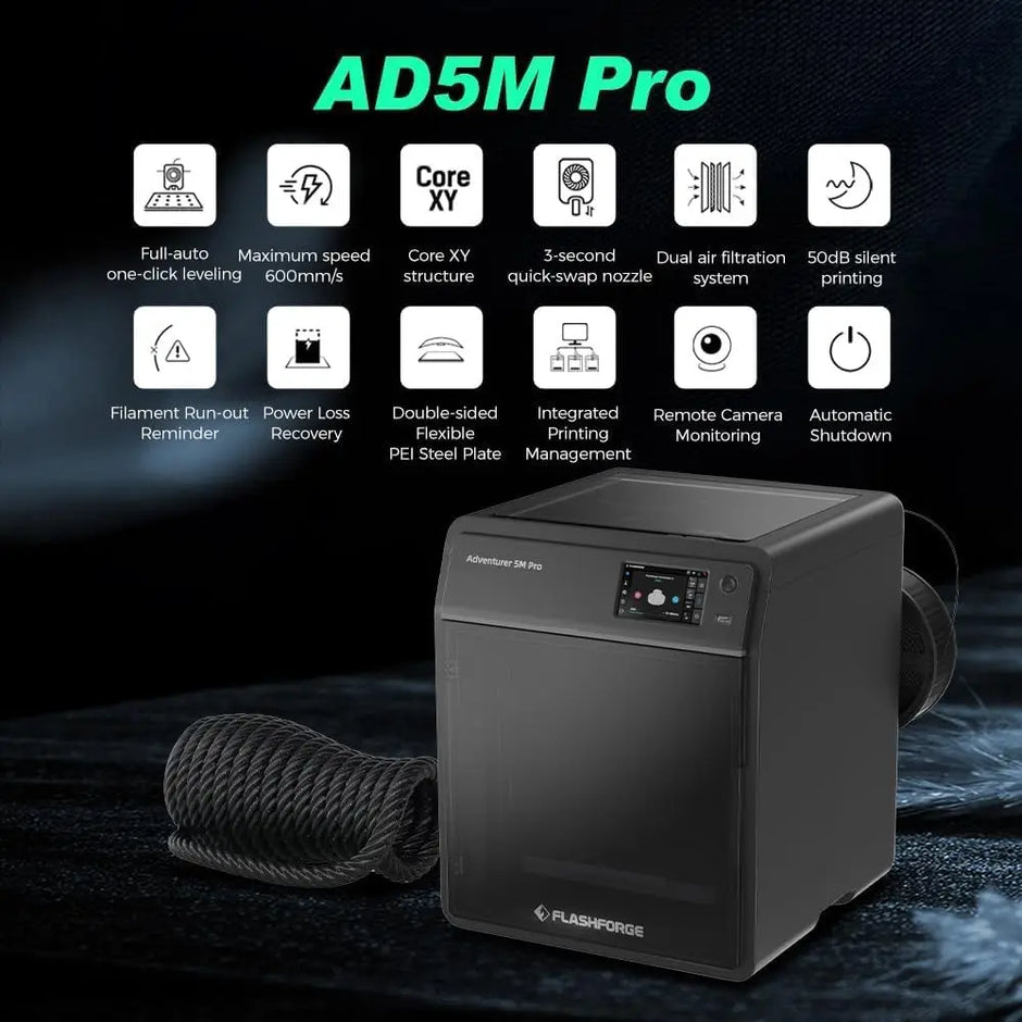 Flashforge Adventurer 5M Pro High-Speed Enclosed 3D Printer