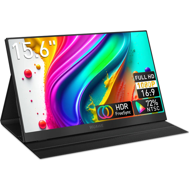 Portable Monitor for Laptop 15.6-Inch | 1080P FHD External Screen with HDR & USB-C