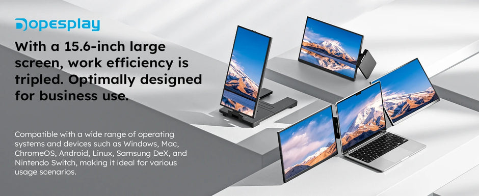 Portable 15.6-Inch Dual Monitor Extender for Laptops | 1080P FHD IPS Display Panel