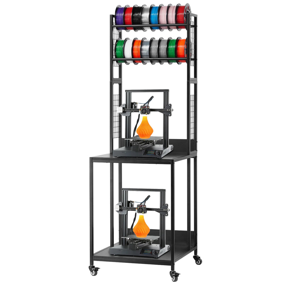 Premium 4-Tier Heavy-Duty 3D Printer Workstation & Filament Storage Cart