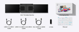 Portable 15.6-Inch Dual Monitor Extender for Laptops | 1080P FHD IPS Display Panel