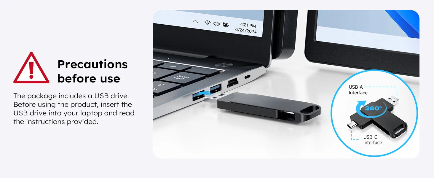 Portable 15.6-Inch Dual Monitor Extender for Laptops | 1080P FHD IPS Display Panel