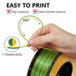 Dual-color Silk PLA Filament 1.75mm 2 Color Coextrusion Glossy 3D Printer Filament PLA, 3kg/pack 1kg each spool