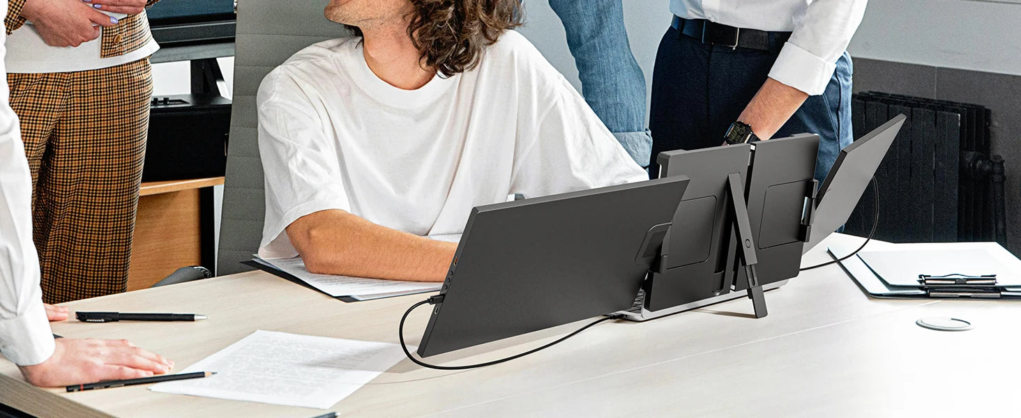 Portable 15.6-Inch Dual Monitor Extender for Laptops | 1080P FHD IPS Display Panel