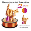 Dual-color Silk PLA Filament 1.75mm 2 Color Coextrusion Glossy 3D Printer Filament PLA, 3kg/pack 1kg each spool